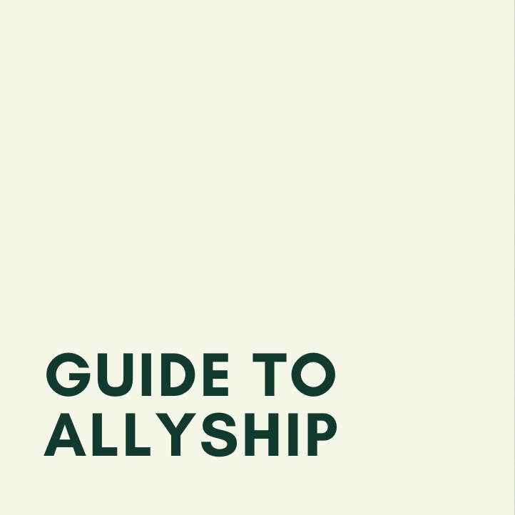 a plain logo with the text 'The Guide to Allyship'
